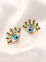 The Evil-Eye Protector Bedazzled Stud Earrings