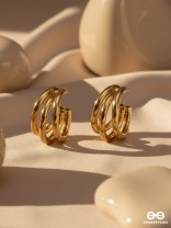 The Elegant Statement Makers - Golden Stud Earrings