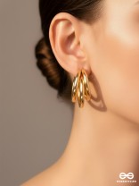 The Elegant Statement Makers - Golden Stud Earrings