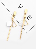 The Playfully Elegant Dangling Earrings - Golden-White