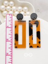 The Leopard Rectangle Danglers - Elegant Acrylic Earrings