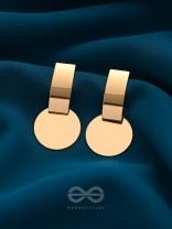 The Chic Geometry (Golden) - Golden Statement Earrings
