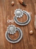 The Beauteous Eclipse - Oxidised Boho Earrings