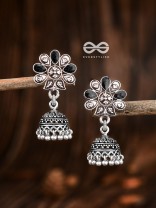 The Enamelled Floral Artwork (Onyx Black) - The Embellished Oxidised Collection