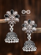 The Enamelled Floral Artwork (Onyx Black) - The Embellished Oxidised Collection