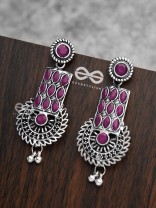 The Studded Artistry - Ruby Red - The Embellished Oxidised Collection