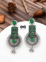 The Studded Artistry - Emerald Green - The Embellished Oxidised Collection