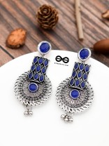 The Studded Artistry - Sapphire Blue - The Embellished Oxidised Collection