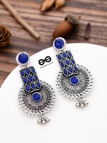 The Studded Artistry - Sapphire Blue - The Embellished Oxidised Collection