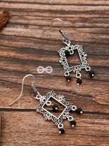 The Little Mirror frames -Black - Tiny Trinket Earrings