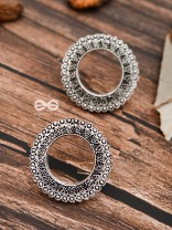 The Aztec Circles - Oxidised Boho Earrings