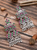 A Royal Delight - Ruby-Emerald Multicolour - The Embellished Oxidised Collection
