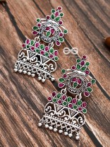 A Royal Delight - Ruby-Emerald Multicolour - The Embellished Oxidised Collection
