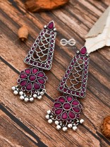 The Elegant Jaw Droppers - Ruby Red - The Embellished Oxidised Collection