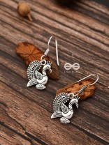 The Cute Vintage Peacock Hooks - Tiny Trinket Earrings