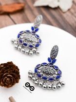 The Intricate Artistry (Royal Blue) - The Embellished Oxidised Collection
