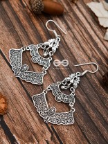 The Oxidised Dangler Collection - The Layered Peacock Motifs