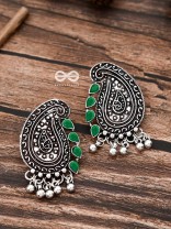 The Vintage Motifs - Emerald Green - The Embellished Oxidised Collection