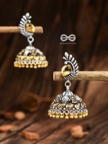 The Intricate Vintage Two Tone Peacock Jhumkis 