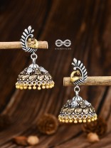 The Intricate Vintage Two Tone Peacock Jhumkis 