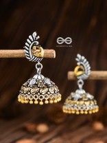 The Intricate Vintage Two Tone Peacock Jhumkis 