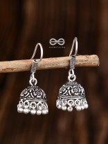 The Cute Little Intricate Floral Jhumkis- Tiny Trinket Earrings