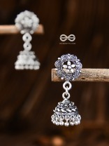 Little Floral Intricate Jhumkis - Tiny Trinket Earrings