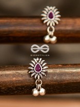 The Flared Droplet Studs (Ruby Red) - The Melodious Ghungroo Collection