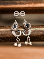 The Vintage Peacocks (Onyx Black) - The Melodious Ghungroo Collection