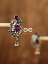 The Shimmery Motif Studs (Multicoloured) - Embellished Oxidised Collection