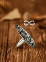 The Aztec Emblem - Oxidised Boho Ring