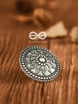 The Warrior's Shield - Oxidised Boho Ring