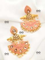 The Marvellous Meenakari Collection - Ira Earrings - Coral