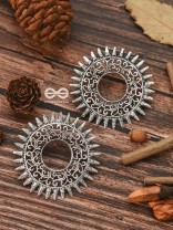 The Motif Sun Oxidised Boho Earrings