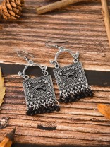 The Embellished Trunk - Oxidised Boho Earrings