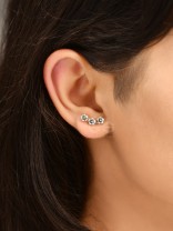The Floral Triplet - Tiny Trinket Stud Earrings