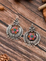 The Peppy Touch - Oxidised Boho Earrings