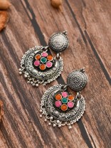 The Peppy Touch - Oxidised Boho Earrings
