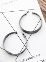 The Layered Oversized Hoops - Dark Grey