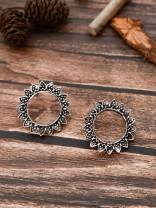 The Funky Florals - Oxidised Boho Studs