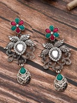 The Inspired By Nature - Oxidised Boho Earrings