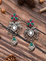 The Inspired By Nature - Oxidised Boho Earrings