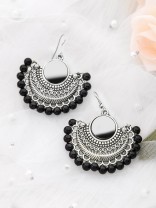 The Elegant Tribals - Silver Oxidised Earrings