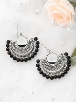 The Elegant Tribals - Silver Oxidised Earrings