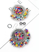 The Playful Elegance - Oxidised Boho Earrings