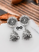 The little floral Jhumki - Tiny Trinket Earrings