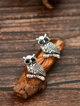 The Owl on a Branch - Tiny Trinket Earrings