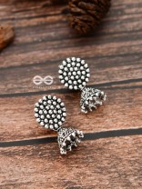 The Little Dotted Circled Jhumkis - Tiny Trinket Earrings