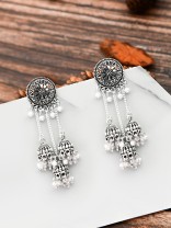 An Intricate Delight - Triple Boho Jhumkis