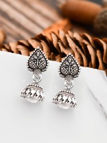 The Little Leaf Jhumkis - Tiny Trinket Earrings
